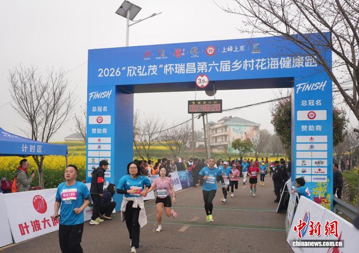 賭博：近3000名選手暢跑金色花海 江西瑞昌第六屆鄕村花海健康跑開跑